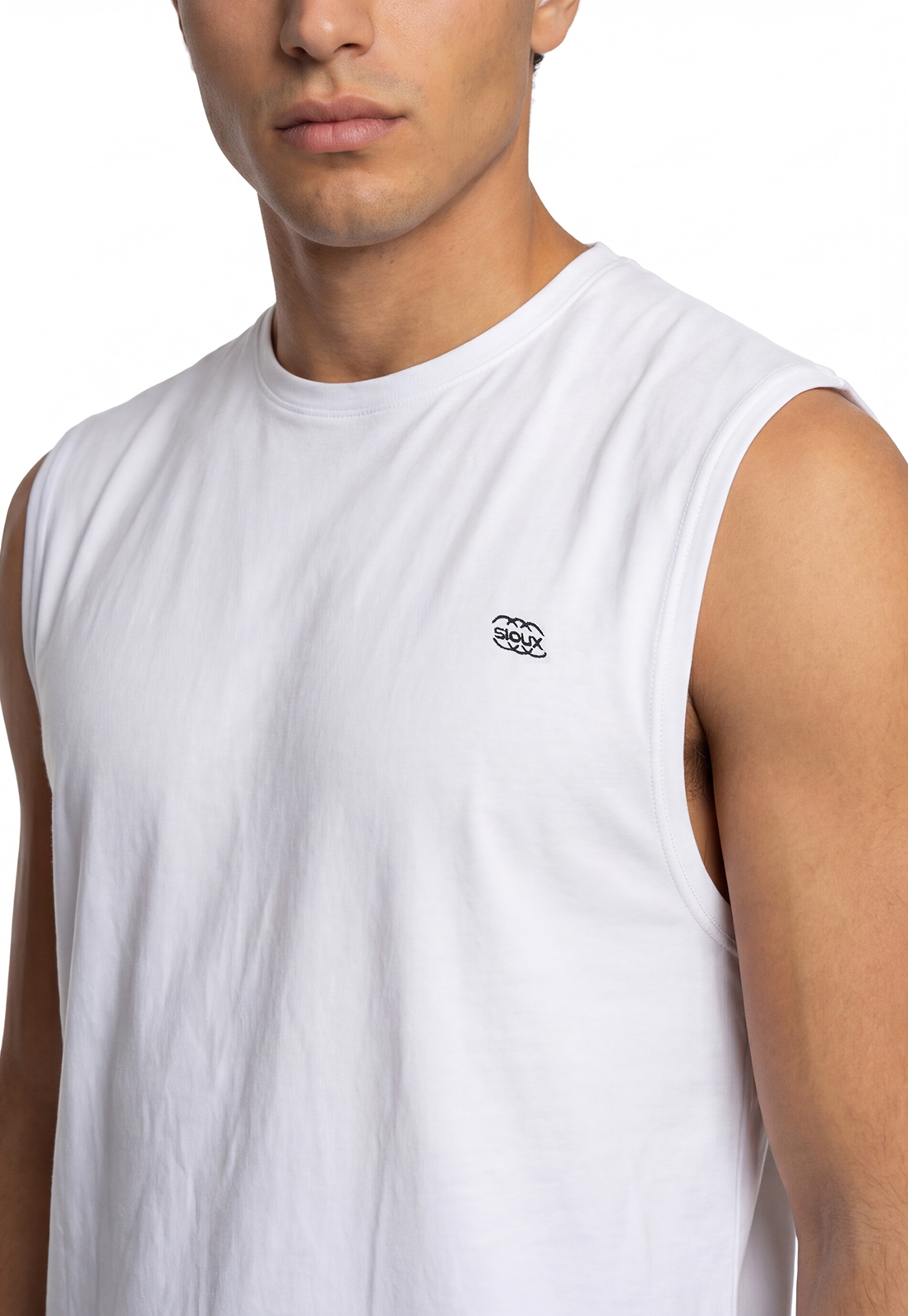 Sudadera Hombre Training Print Oversize Blanco 3