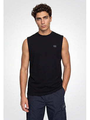 Sudadera Hombre Training Print Oversize Negro
