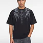 Polera Hombre Oversize Alas Negro - Miniatura 1