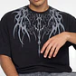 Polera Hombre Oversize Alas Negro - Miniatura 3
