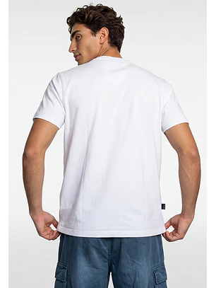 Polera Hombre Basic Logo Blanco
