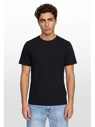 Polera Hombre Basic Logo Negro