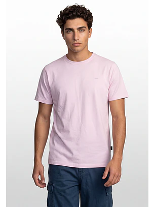 Polera Hombre Basic Logo Rosado