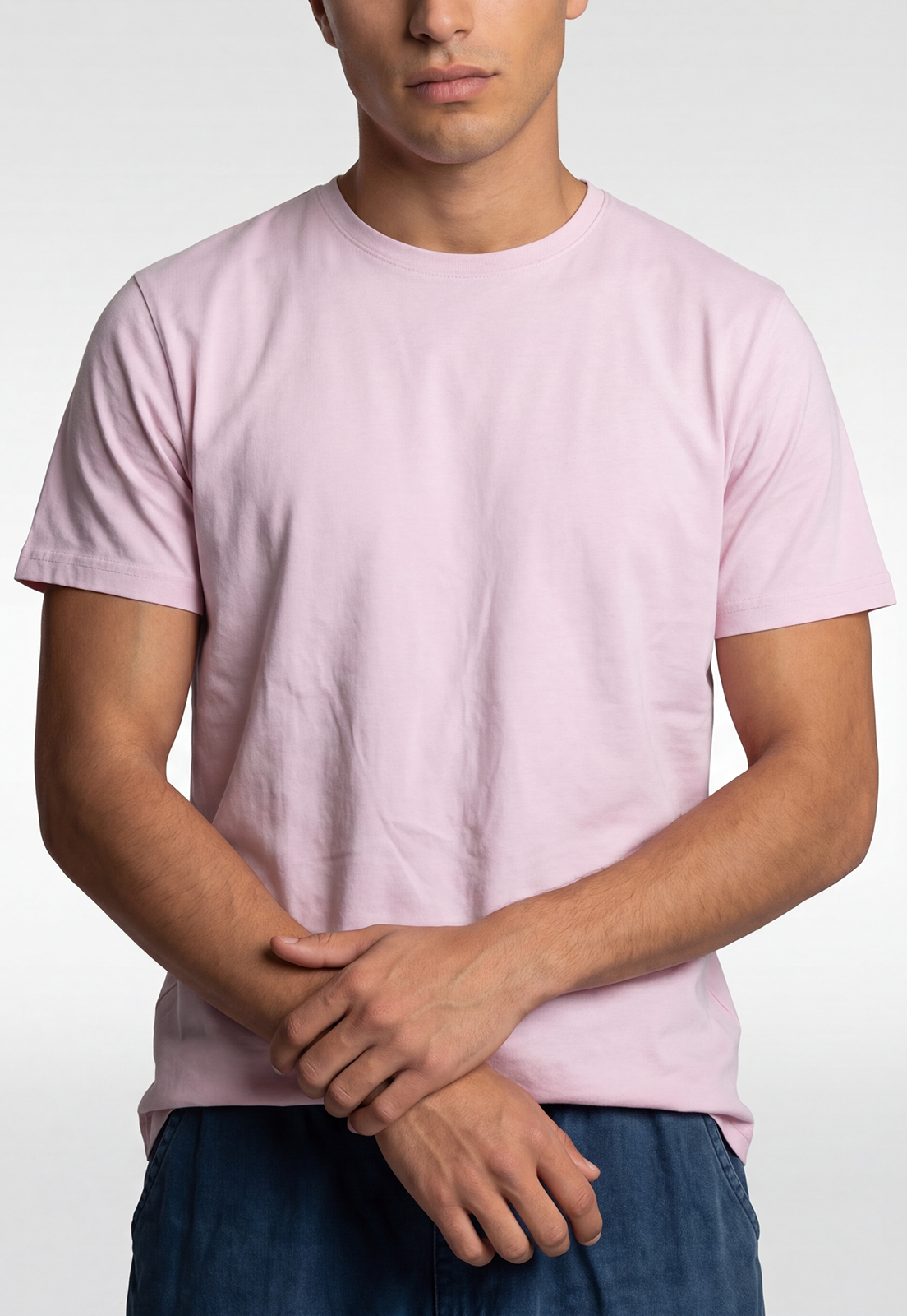 Polera Hombre Basic Logo Rosado 3