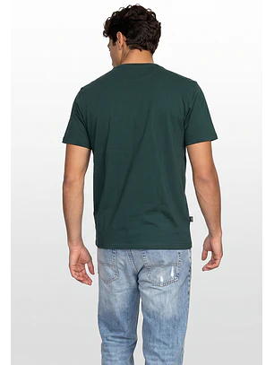 Polera Hombre Basic Logo Verde