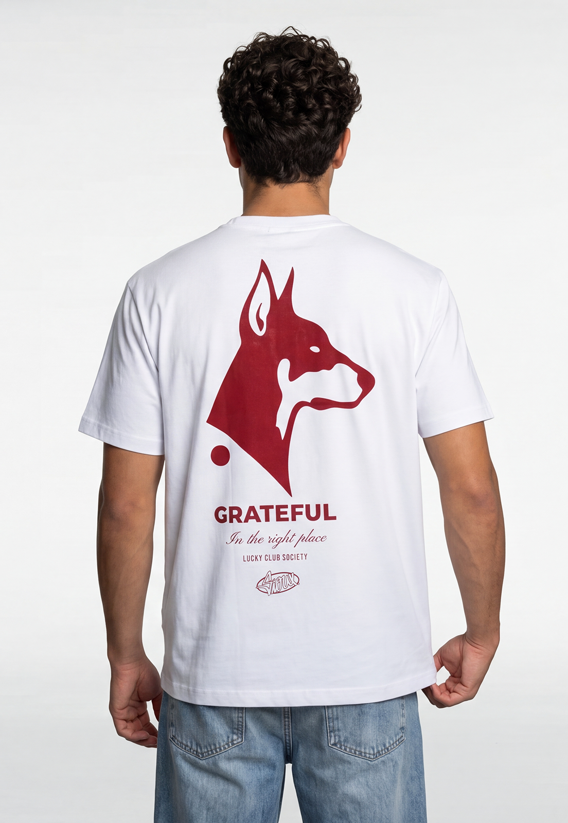 Polera Hombre Flock Dog Blanco 4