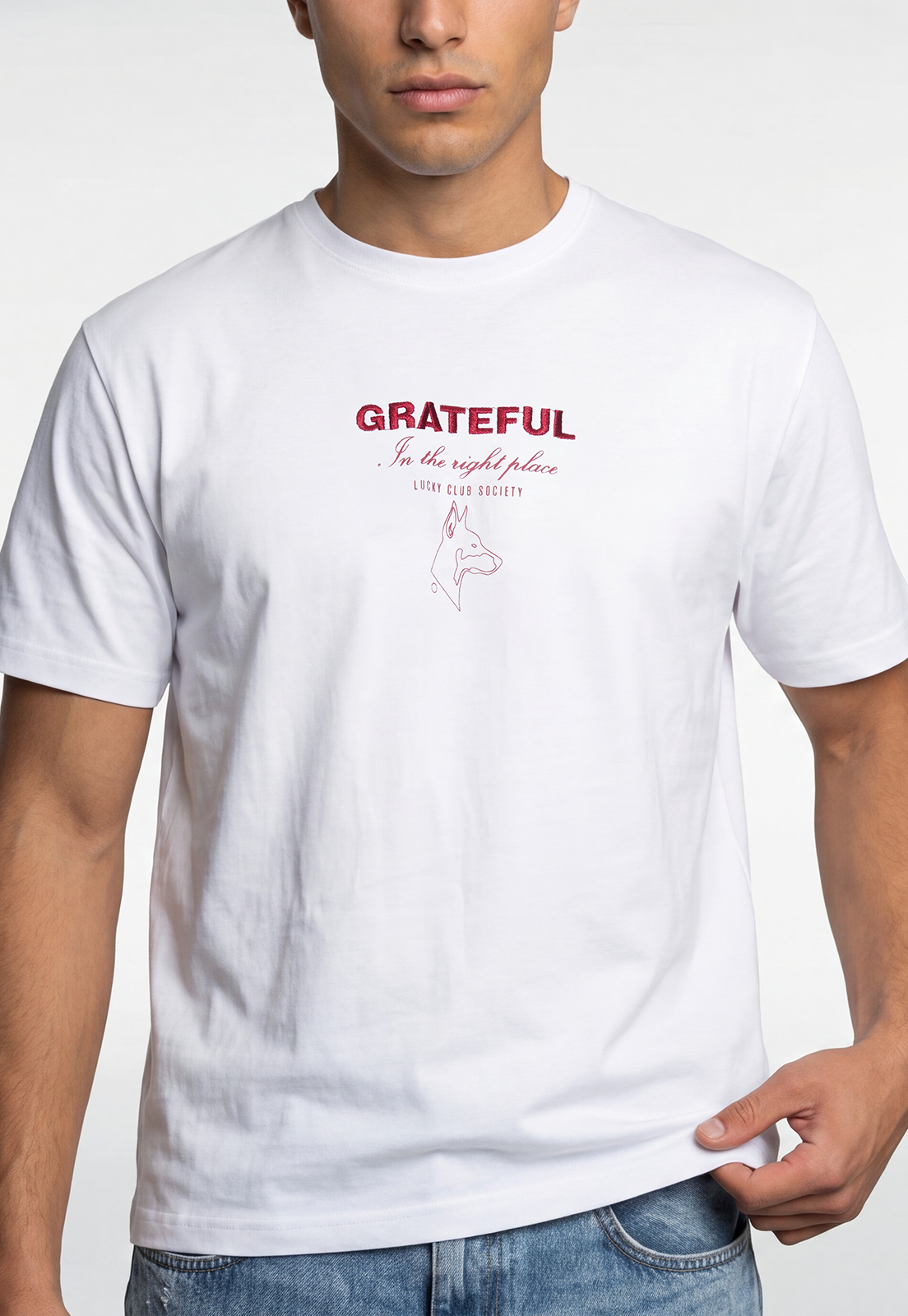 Polera Hombre Flock Dog Blanco 3