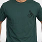 Polera Hombre Frase Bordado Verde - Miniatura 3