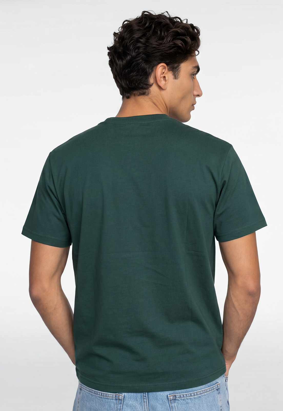 Polera Hombre Frase Bordado Verde 4