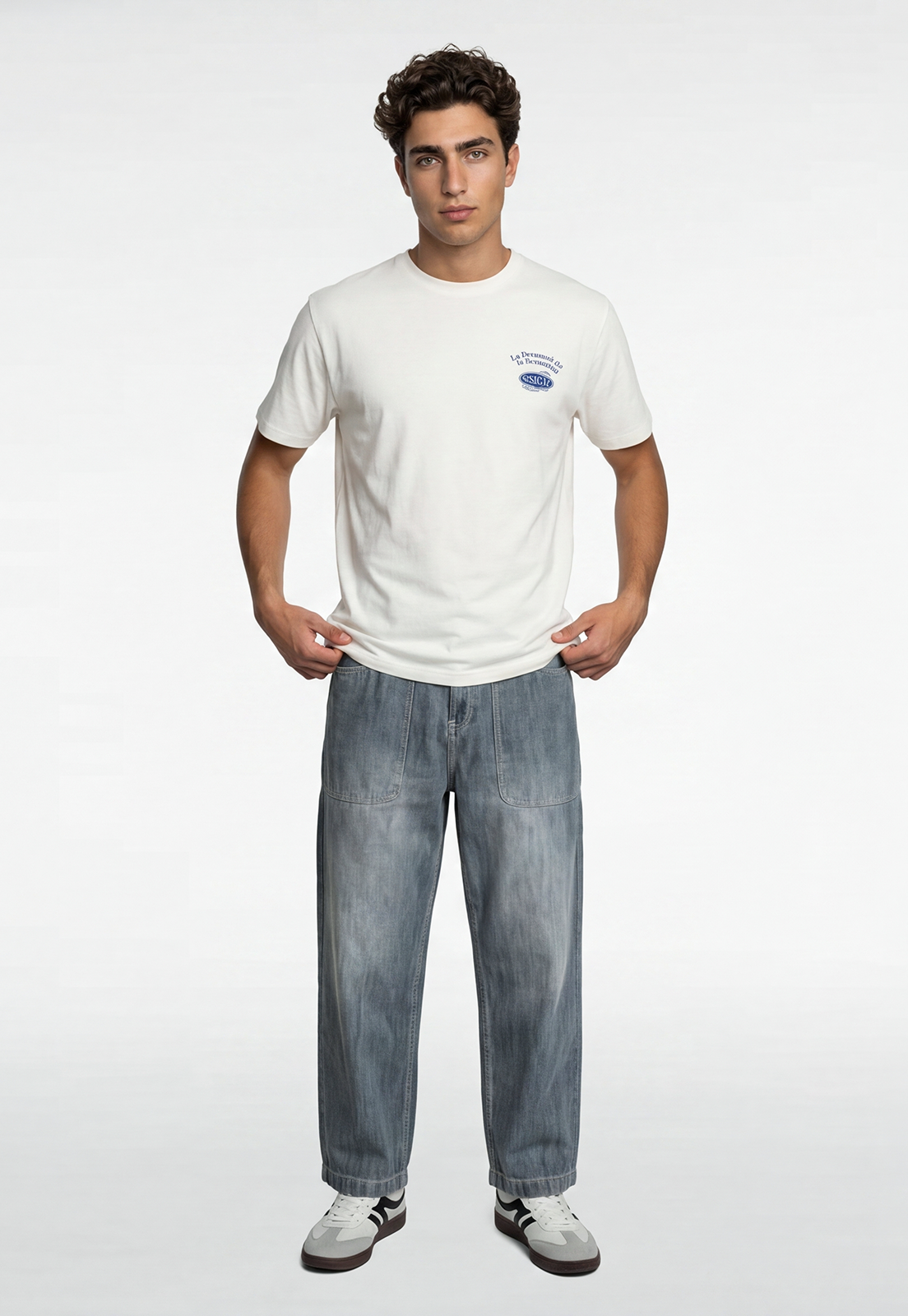 Polera Hombre Croissant Blanco 2