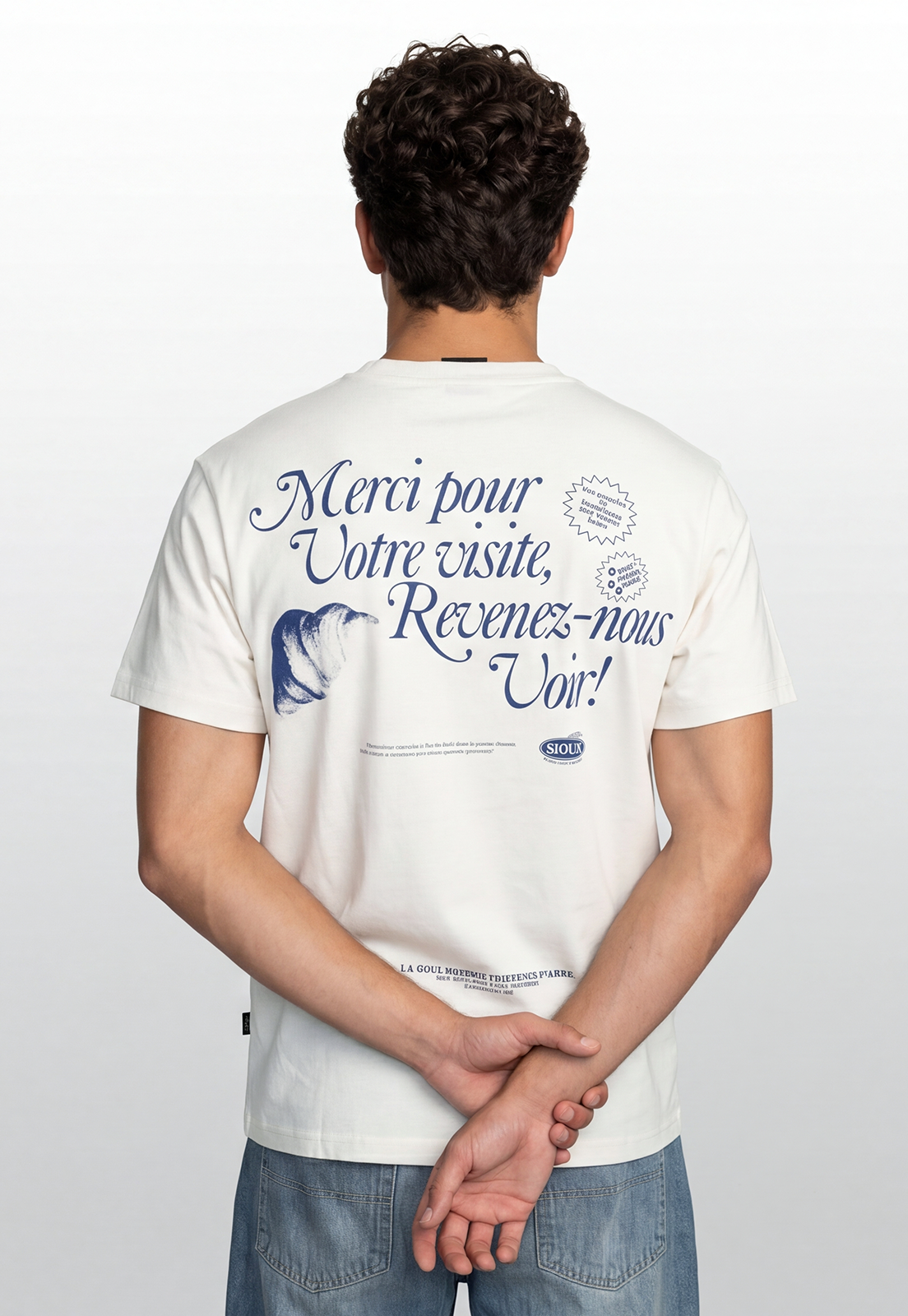 Polera Hombre Croissant Blanco 4