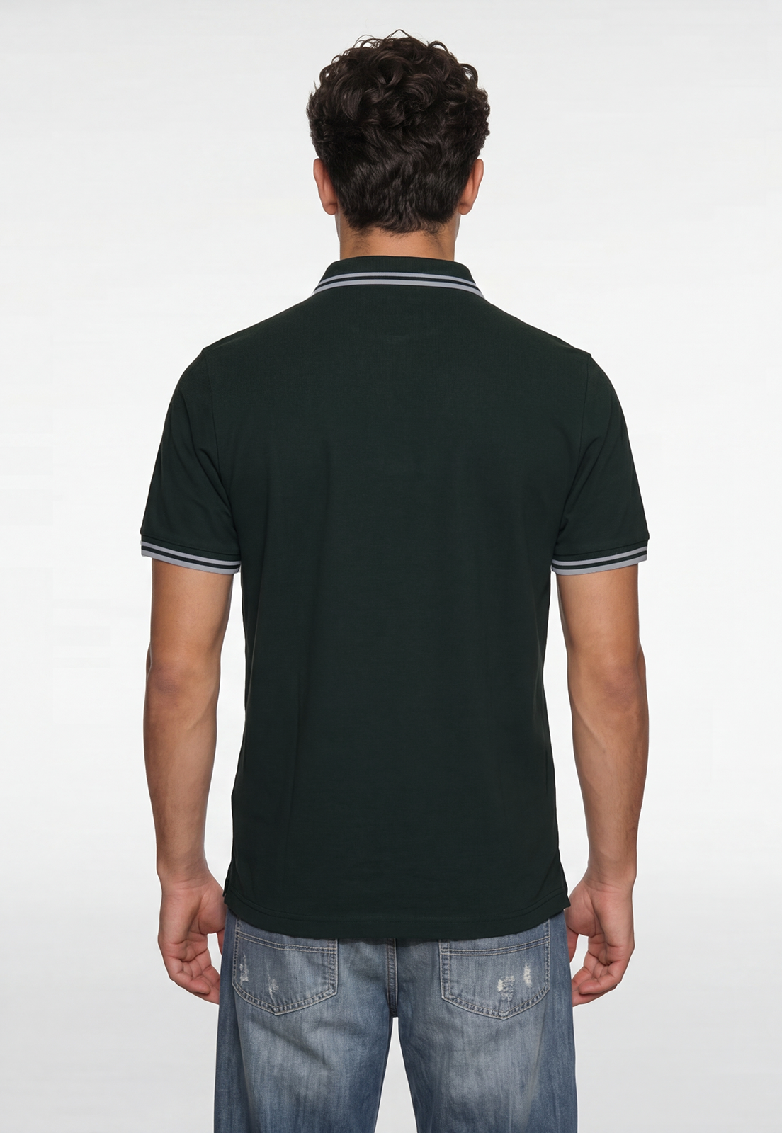 Polera Hombre Piqué Verde 4