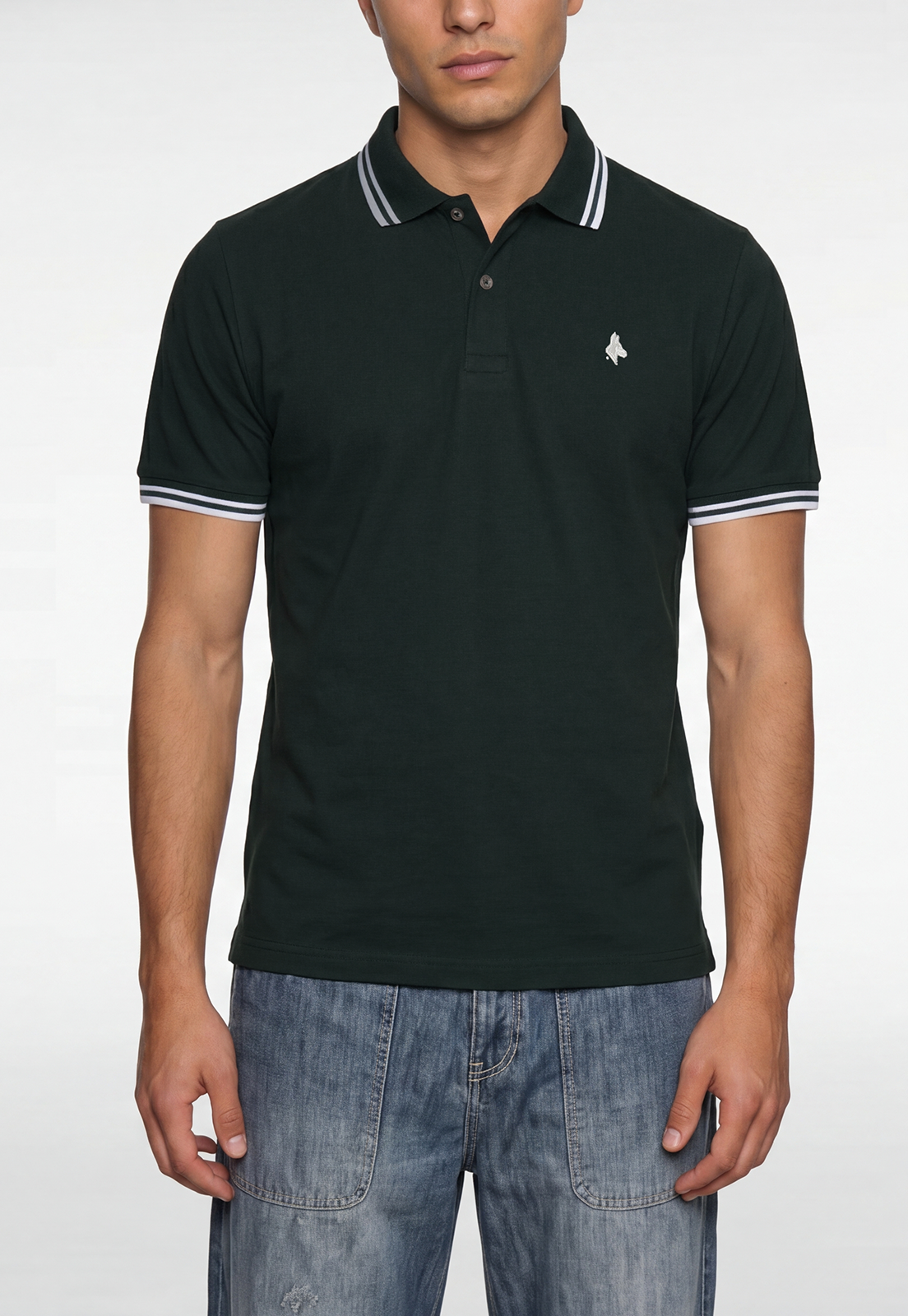 Polera Hombre Piqué Verde 3
