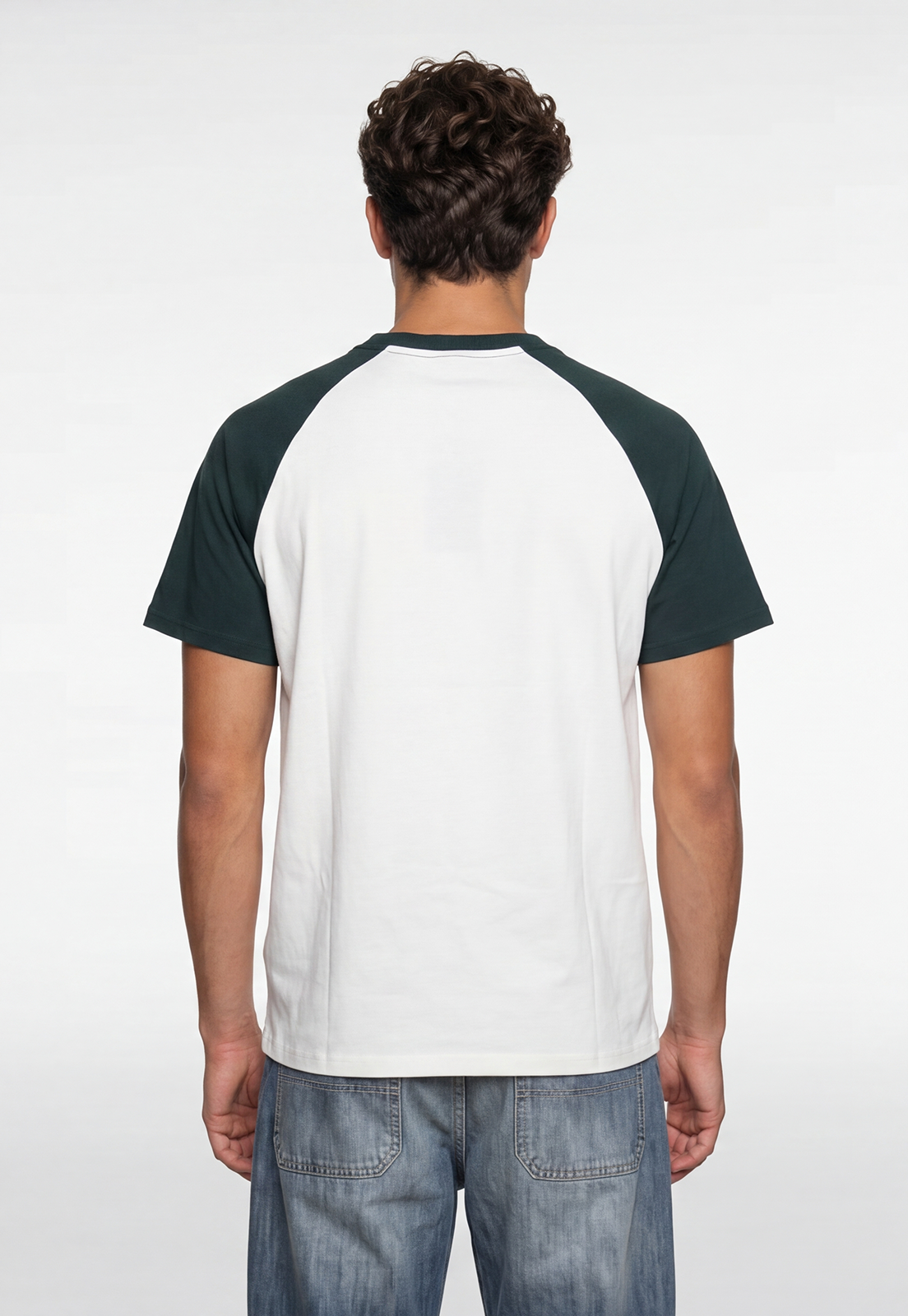 Polera Hombre Bicolor Verde 4