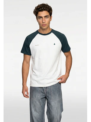 Polera Hombre Bicolor Verde