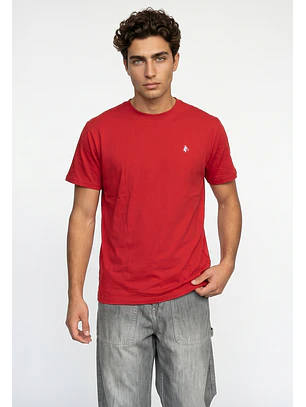 Polera Hombre Bordado Rojo