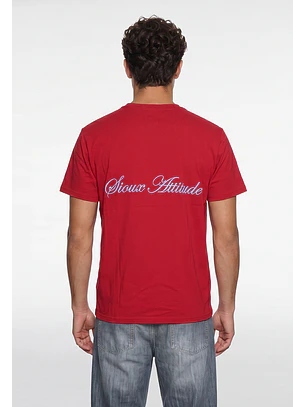Polera Hombre Bordado Rojo