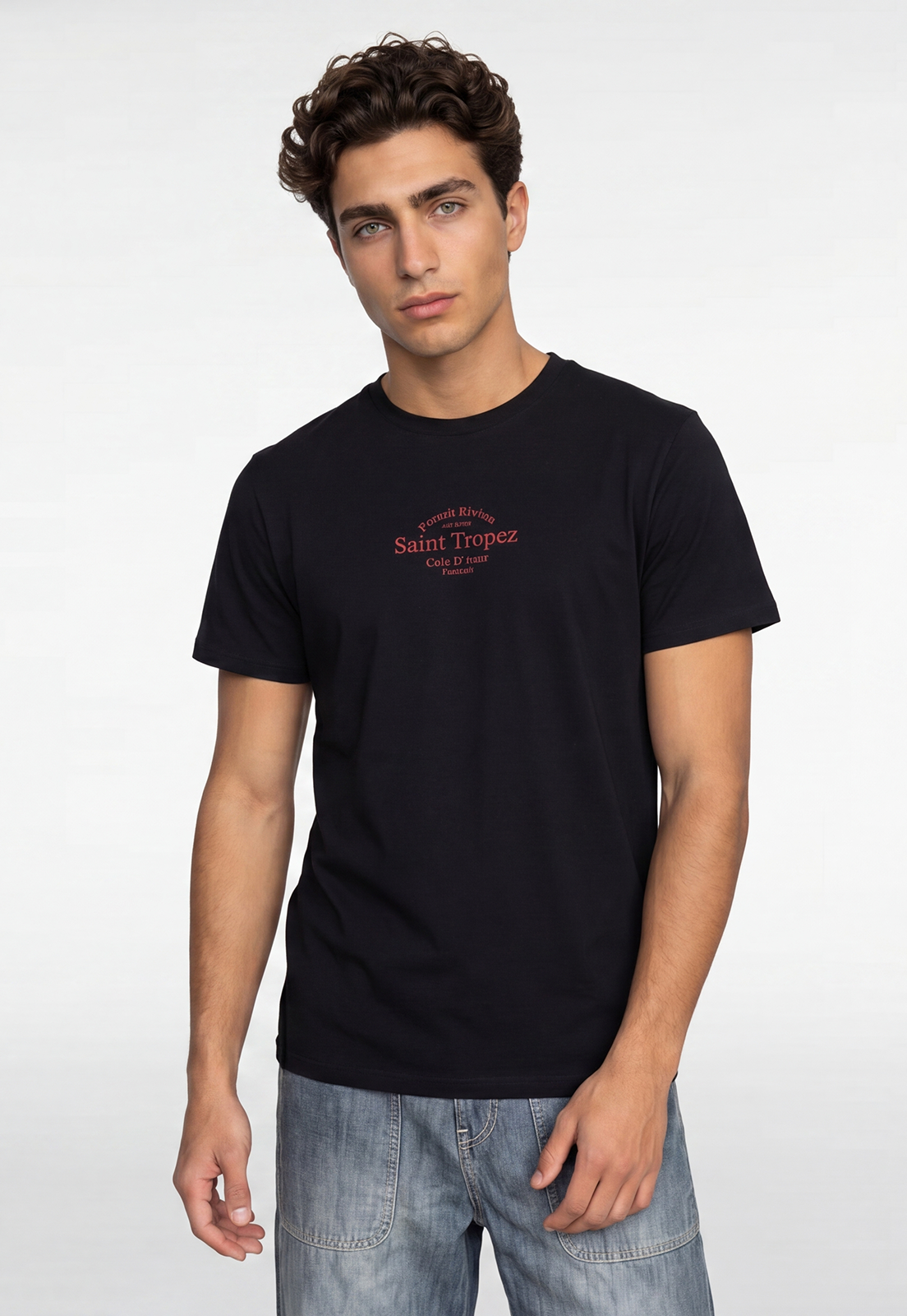 Polera Hombre Saint Tropez Negro 1