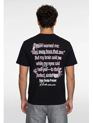 Polera Hombre Corazón Diablo Negro