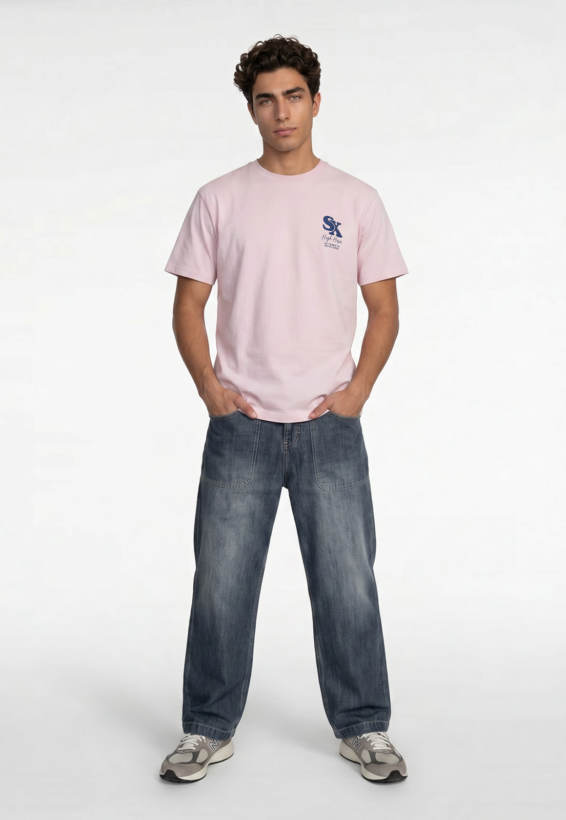 Polera Hombre Print SX Rosado 2