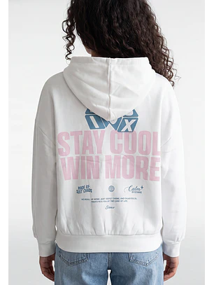 Polerón Mujer Estampado Pink Crudo