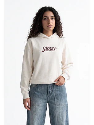 Polerón Mujer Hoodie Stars Back Crudo