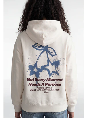 Polerón Mujer Hoodie Stars Back Crudo