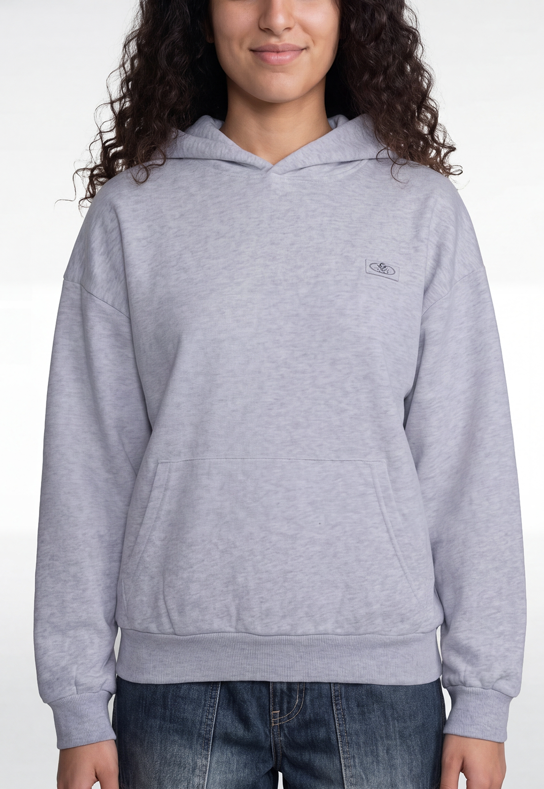 Polerón Mujer Hoodie Stars Back Gris 3