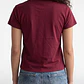 Polera Mujer Texto Bordado Y Flock Burdeo - Miniatura 3