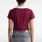 Polera Mujer Con Cuello Burdeo - Miniatura 3