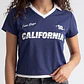 Polera Mujer Con Cuello Azul - Miniatura 2