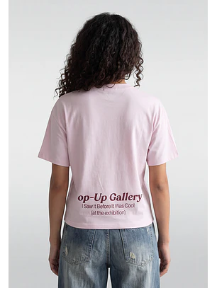 Polera Mujer Boxy Fit Print Rosado