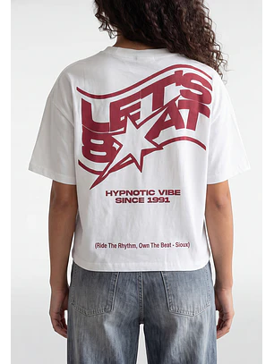 Polera Mujer Boxy Fit Print Crudo