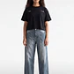 Polera Mujer Boxy Fit Print Negro - Miniatura 2
