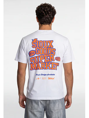 Polera Hombre Naranjas Blanco