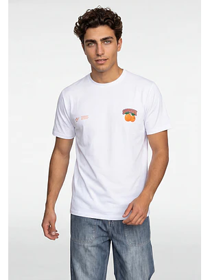 Polera Hombre Naranjas Blanco