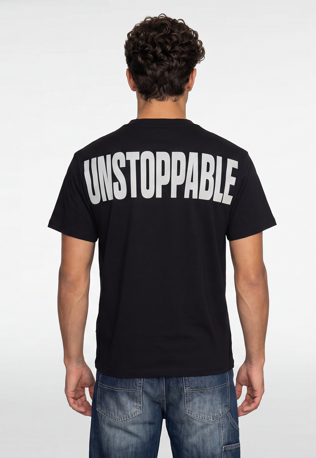 Polera Hombre Espalda Moda Negro 4