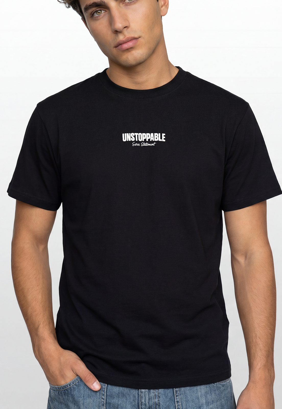 Polera Hombre Espalda Moda Negro 3