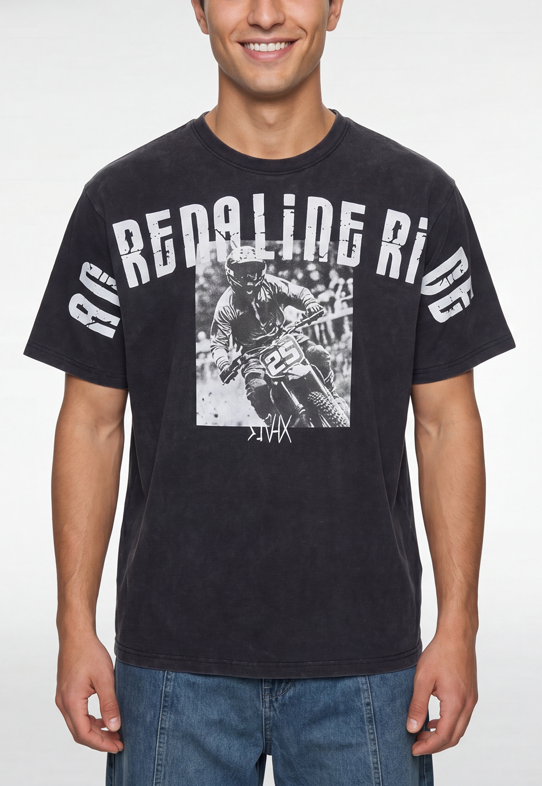 Polera Hombre Print Graffiti Foto Negro 3