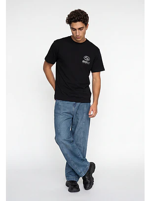 Polera Hombre Metalizado Negro