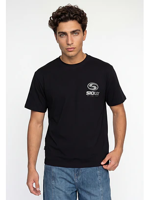 Polera Hombre Metalizado Negro