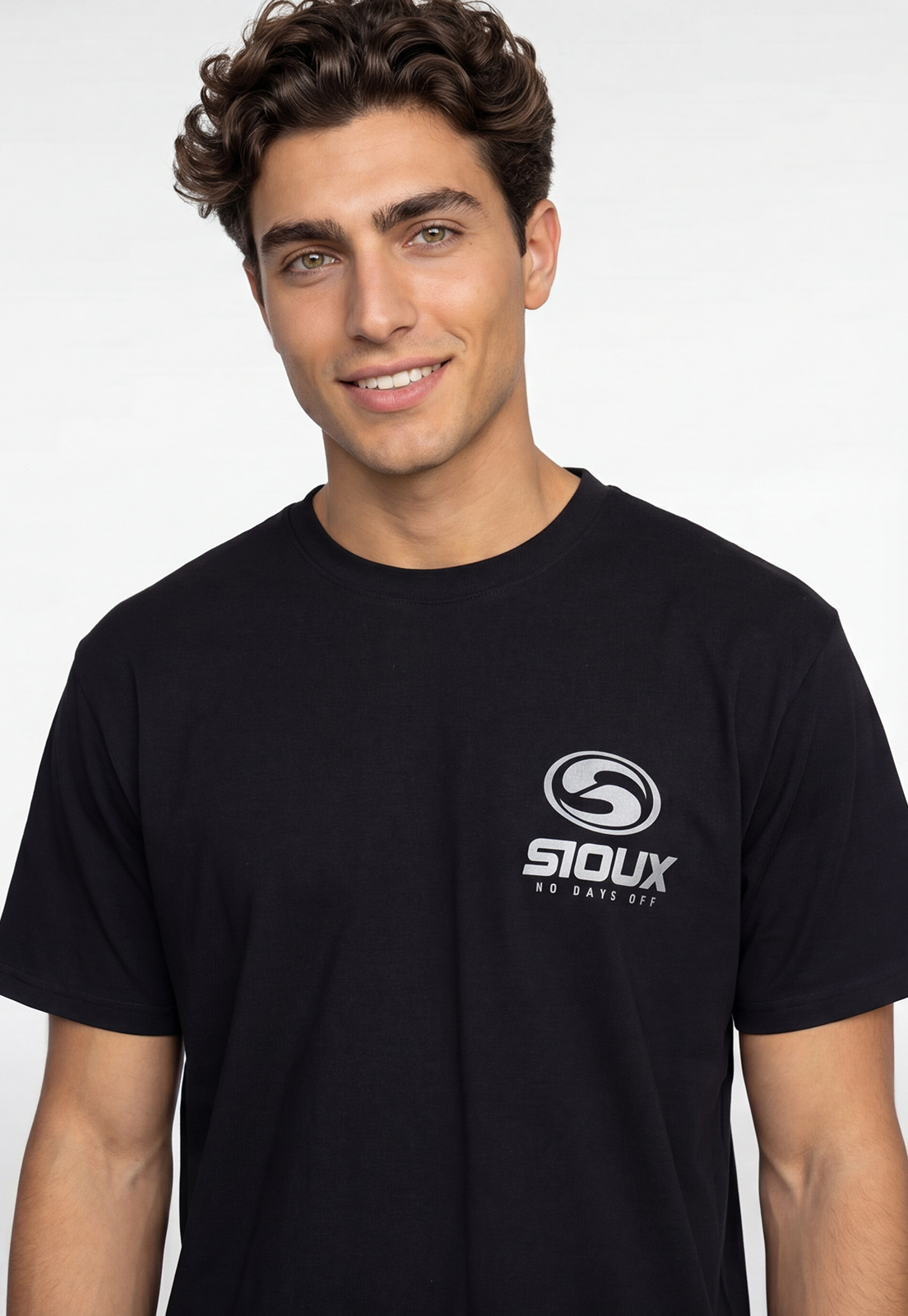 Polera Hombre Metalizado Negro 3
