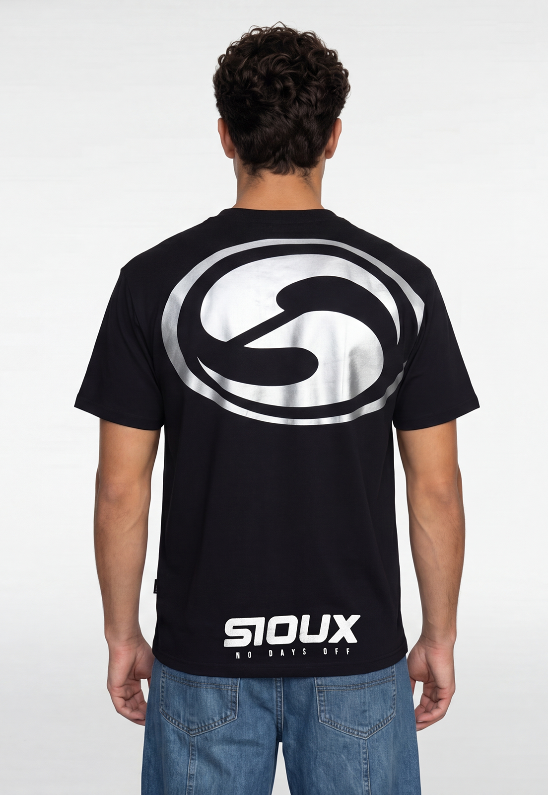 Polera Hombre Metalizado Negro 4