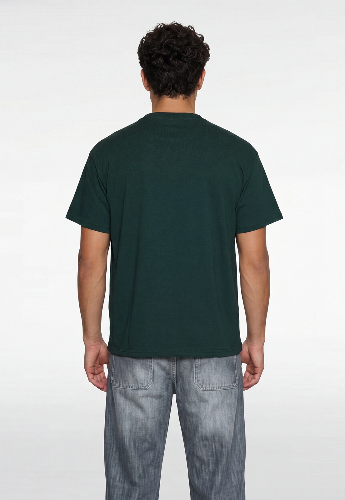 Polera Hombre Piqué Bicolor Verde 4