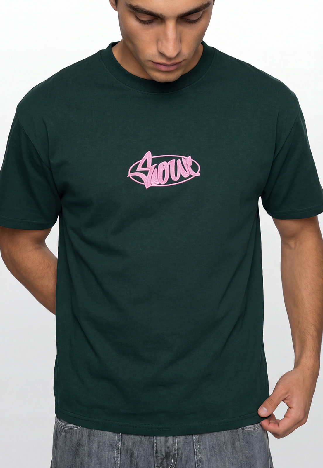 Polera Hombre Piqué Bicolor Verde 3