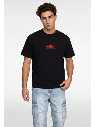 Polera Hombre Piqué Bicolor Negro