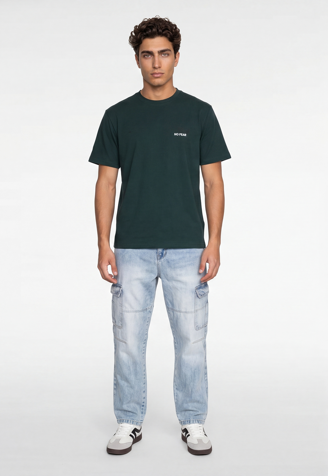 Polera Hombre Print Letras Verde 2