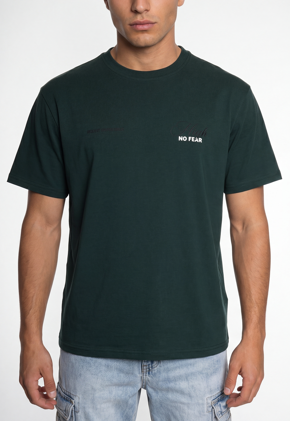 Polera Hombre Print Letras Verde 3