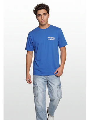 Polera Hombre Auto Oriental Azul