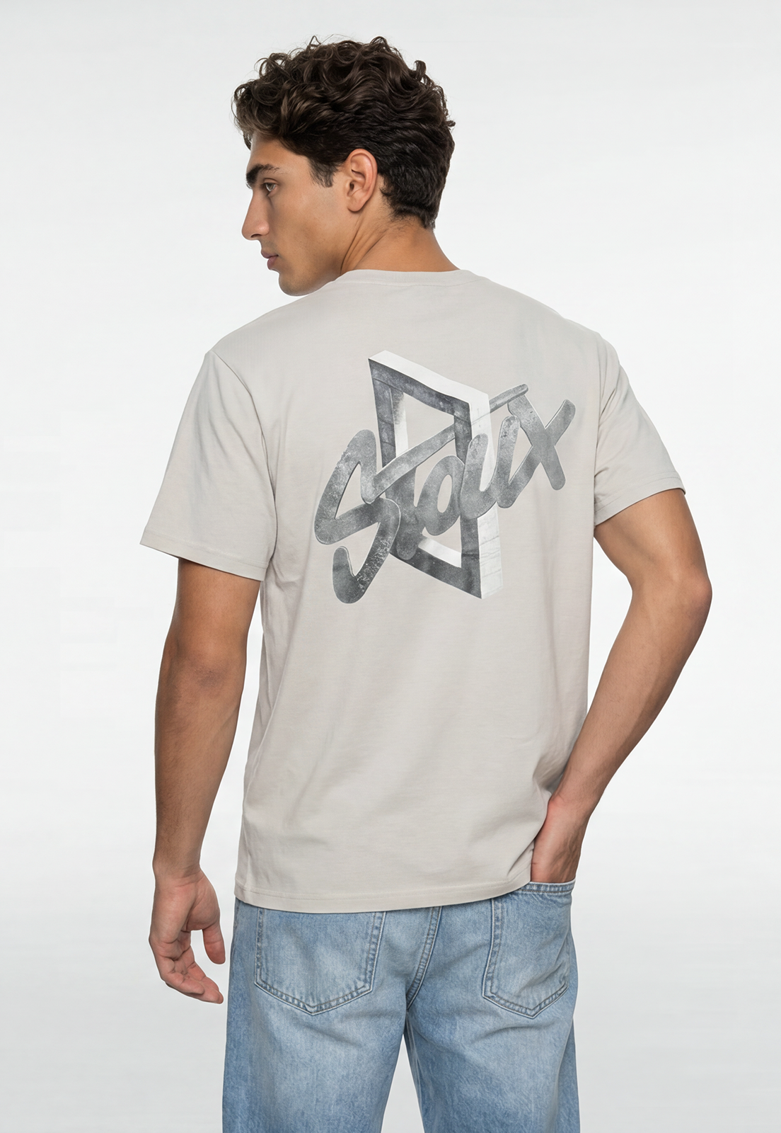 Polera Hombre Ventana Gris 4